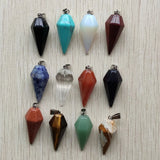 Mixed Natural Stone Pendulums Cone Pendant for Jewelry Making