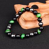 Magnetite Yoga Weight Loss Bracelet Natural Tiger Eye Stone Couple