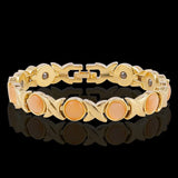Magnetic Therapy Bracelet Cat's Eye Drop Oil Flower Hand Ornament