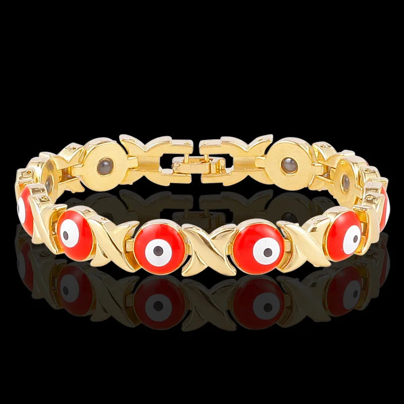 Magnetic Therapy Bracelet Cat's Eye Drop Oil Flower Hand Ornament
