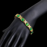 Magnetic Therapy Bracelet Cat's Eye Drop Oil Flower Hand Ornament