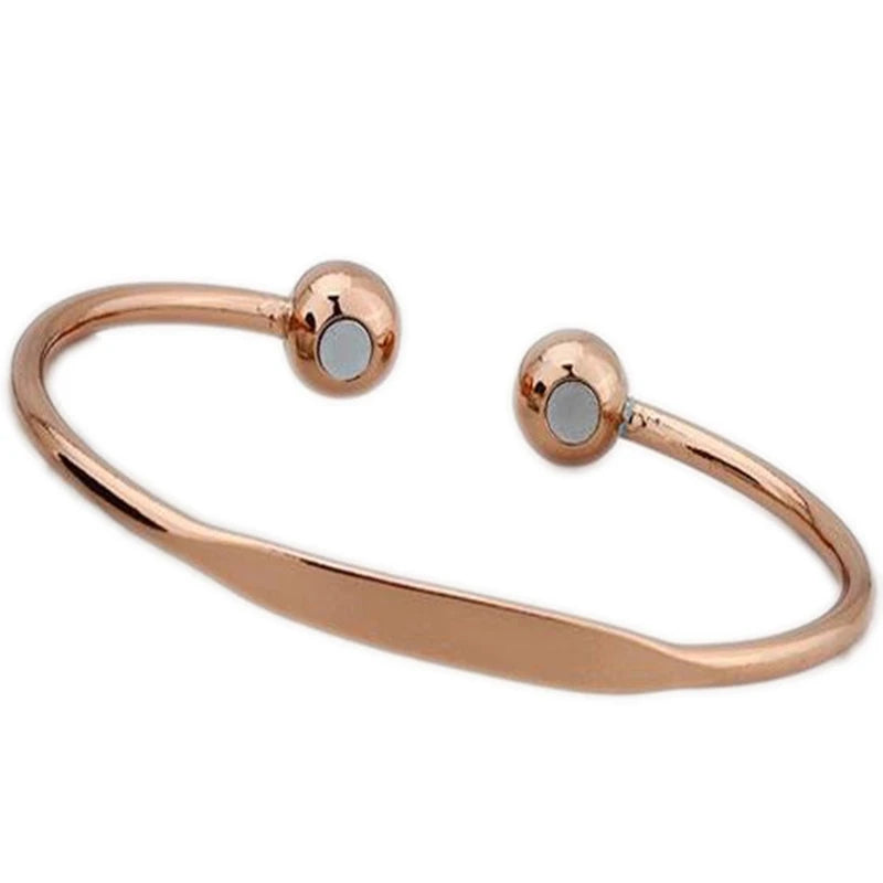 Women's Copper Magnetic Bangle Charm Bracelet Health Care Jewelry