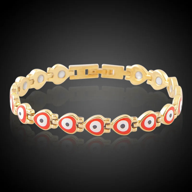 Opal Magnetic Therapy Bracelet Gold-plated Unisex Health Care Jewelry