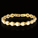 Opal Magnetic Therapy Bracelet Gold-plated Unisex Health Care Jewelry