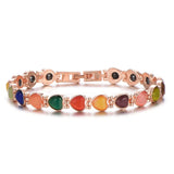 Opal Magnetic Therapy Bracelet Gold-plated Unisex Health Care Jewelry