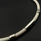 Health Protection Stainless Steel Magnetic Button Necklace