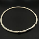Health Protection Stainless Steel Magnetic Button Necklace
