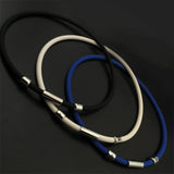 Health Protection Stainless Steel Magnetic Button Necklace