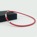 Health Protection Stainless Steel Magnetic Button Necklace