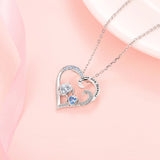 Mom and Baby Sea Turtle Pendant Necklace Sterling Silver Mothers Jewelry