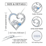 Mom and Baby Sea Turtle Pendant Necklace Sterling Silver Mothers Jewelry