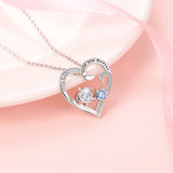 Mom and Baby Sea Turtle Pendant Necklace Sterling Silver Mothers Jewelry