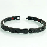 Magnetic Bracelet Steel Wristband Rose 7MM Chain Link Bracelets Lady Jewelry