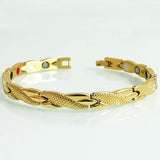Magnetic Bracelet Steel Wristband Rose 7MM Chain Link Bracelets Lady Jewelry