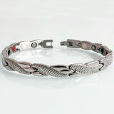 Magnetic Bracelet Steel Wristband Rose 7MM Chain Link Bracelets Lady Jewelry