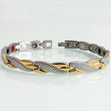 Magnetic Bracelet Steel Wristband Rose 7MM Chain Link Bracelets Lady Jewelry