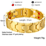 Health Magnetic Therapy Bracelet Men 316L Stainless Steel