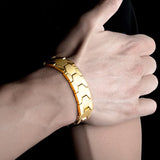 Health Magnetic Therapy Bracelet Men 316L Stainless Steel