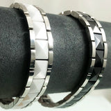 Men's Magnetic Wristband Black/White Ceramic Bracelet