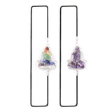 Natural Crystal Yogi Tree Of Life Bookmark Colorful Gravel Braid Stretch Rope