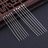 6pcs 925 Sterling Silver Ball Head Pins Needles For Beads Earring Jewelry