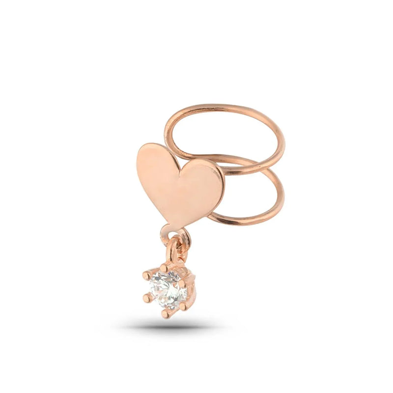Zircon Earcuff 925 Silver Earrings
