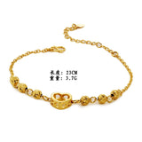 18K Heart Bracelet for Men Women Wedding Engagement 20-23cm Chain Bracelet