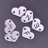 26pcs Heart Pendant Charms Stainless Steel Necklace Jewelry Making
