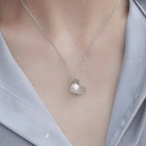 Heart 925 Silver Pendant for 7-8mm Pearls