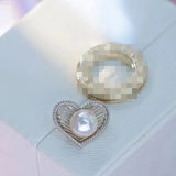 Heart 925 Silver Pendant for 7-8mm Pearls