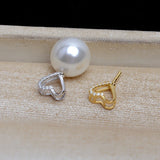 925 Silver Heart Pendant Mounts Base Findings Settings 3pcs/lot