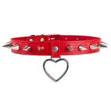 Heart Accessories Leather Traction Rope Collar Necklace Bondage
