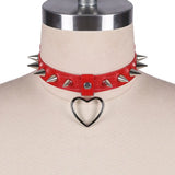 Heart Accessories Leather Traction Rope Collar Necklace Bondage