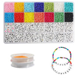 Heart Alphabet Letter Beads Kit for DIY Name Bracelets