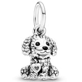 Feather Dream Catcher Poodle Pendant Charm