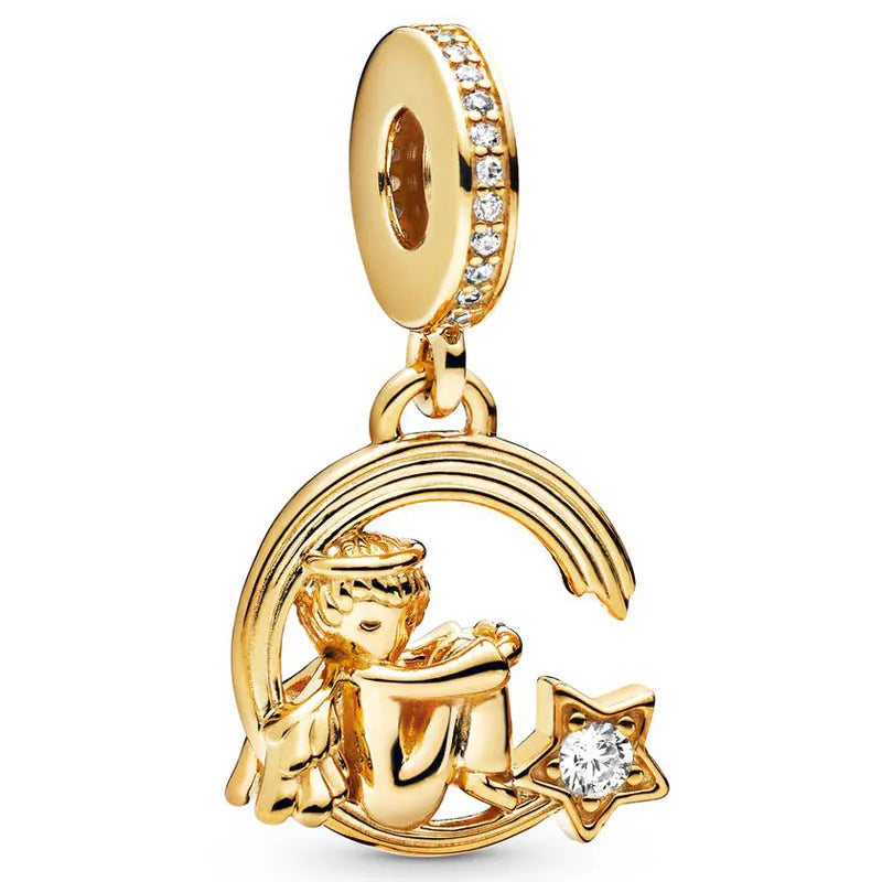 Feather Dream Catcher Poodle Pendant Charm