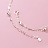 925 Sterling Silver Heart Anklets for Women