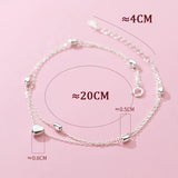 925 Sterling Silver Heart Anklets for Women