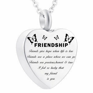 Heart Ashes Necklace Your Wings Were Ready Cremation Ashes Keepsake