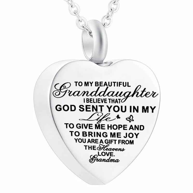 Heart Ashes Urn Pendant Necklace for Women