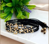 Heart Bracelet Gold Plated Beads Adjustable Jewelry Men Women