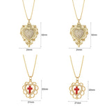 Heart Butterfly Pendant Necklace for Women Stainless Steel Chains Jewelry