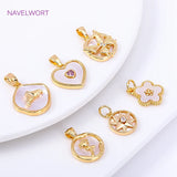 Heart/Butterfly Shell Charms Pendants for DIY Jewelry Making