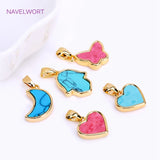 Heart/Butterfly Shell Charms Pendants for DIY Jewelry Making