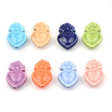 Ceramic Heart Beads Charm Loose Spacer Beads for Jewelry Making