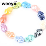 Heart Ceramic Beads Charm for Jewelry Making DIY
