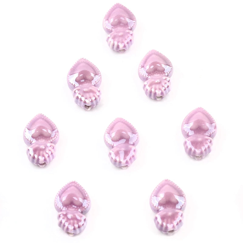 Heart Ceramic Beads Charm for Jewelry Making DIY