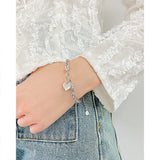 Heart Chain Bracelet Stainless Steel Love Bangle Valentine Adjustable