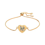 Heart Charm Bracelet 26 Letters Adjustable Bracelet Crystal Flower Earrings Boys