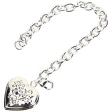 Heart Charm Bracelet Photo Locket Bracelet Adjustable Link Bracelet